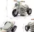 AIYAPLAY Elektro-Kindermotorrad 6V mit Musik, Seifenblasen, cremeweiß (370-339V90CW)