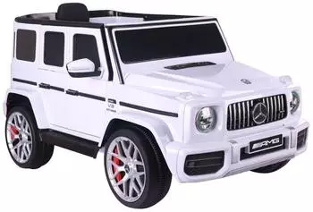 Wisam Mercedes G63 Kinder-Elektroauto SUV, EVA, Leder, weiß (S306-1)