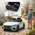AIYAPLAY Mercedes-AMG GTR Kinder-Elektroauto 2x12V, 2,4GHz Fernbedienung, weiß