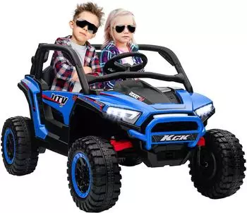 AIYAPLAY Elektro-Kinderauto Geländewagen 24V 2,4G Fernbedienung, blau (370-355V90BU)