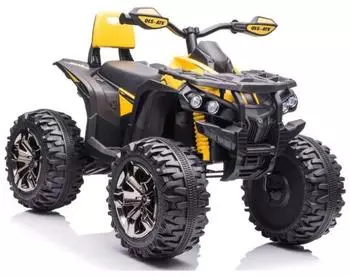 Lean Toys Kinder-Quad 12V 4x45W EVA, LED, MP3, Bluetooth, gelb (QLS-3288)