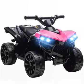 AIYAPLAY Kinder-Elektroquad 6V rosa, LED-Scheinwerfer, f&uuml;r 18-56 Monate