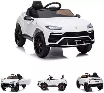 ES-Toys Lamborghini Urus Kinder-Elektroauto, wei&szlig;, 12V (ET4940-Wei&szlig;)