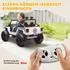 AIYAPLAY Kinder-Elektroauto 12V, 2 Motoren, Fernbedienung, weiß