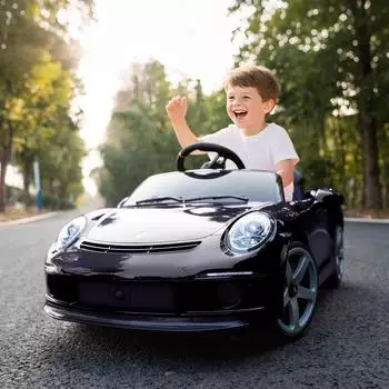 AIYAPLAY Kinder-Elektroauto 12V, 2,4GHz Fernbedienung, schwarz