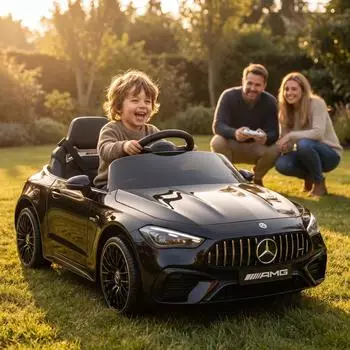 Actionbikes Mercedes AMG CLE 53 Kinder-Elektroauto schwarz, Fernbedienung 2,4GHz