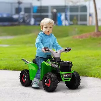HomCom Elektro-Kinderquad 6V 2,5km/h, grün, für Kinder 1,5-3 Jahre