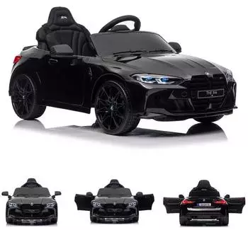 ES-Toys BMW M4 Kinder-Elektroauto 12V, 2x35W, EVA-Reifen, schwarz