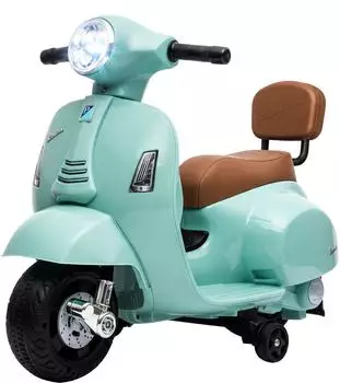 AIYAPLAY Mini Vespa GTS Kindermotorrad 6V, grün, mit Stützrädern (800002034000)