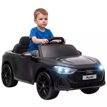 AIYAPLAY Audi A5L Kinder-Elektroauto 12V, 2 Motoren, schwarz, 3-6 Jahre (DE370-511V90BK0431)
