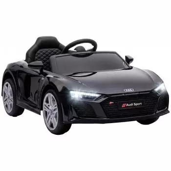 AIYAPLAY Audi R8 Kinder-Elektroauto 12V, schwarz, mit Fernbedienung