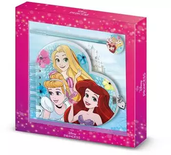 Disney Princesas Adorable Tagebuch Herzschloss + Stift, blau (07709)