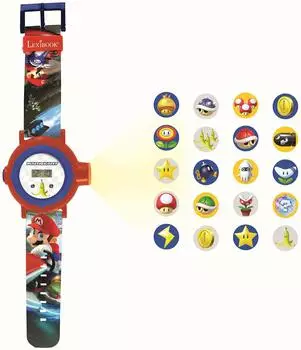 Lexibook Mario Kart Kinder-Digitaluhr mit Projektion, 20 Bilder (DMW050NI)