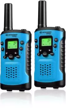 Bresser Walkie Talkie 2er-Set 6km Reichweite, blau (16262)