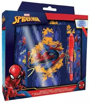 Kids Licensing Spider-Man Tagebuch mit Zauberstift, Schloss und Stickern