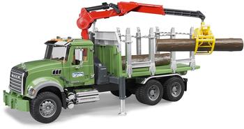 Bruder Mack Granite Holztransporter-LKW mit 3 Baumstämmen (02824)