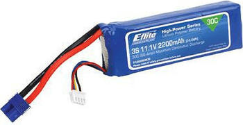 E-flite 2200mAh 3S 11.1V 30C LiPo 13AWG EC3 (EFLB22003S30)
