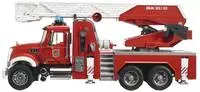 Bruder BR-02821, Bruder - MACK Granite Feuerwehrleiterwagen mit Wasserpumpe +...