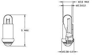 Lampe MS2,8 10V 45 mA