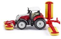 SIKU 1672 Steyr Traktor mit P&ouml;ttinger M&auml;hwerkskombination, Metall/Kunststoff,...