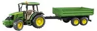 Bruder John Deere 5115 M mit Bordwandanhänger (02108)