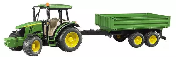 Bruder John Deere 5115 M mit Bordwandanhänger (02108)