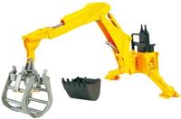 Bruder 2338, Bruder Baufahrzeug Modell Heckbagger mit Greifer Fertigmodell