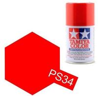 Tamiya 86034, Tamiya Lexanfarbe Hellrot PS-34 Spraydose 100ml, Grundpreis: &euro;