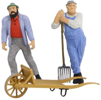 Preiser Arbeiter mit Schubkarre (45020)