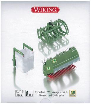 Wiking Frontlader Werkzeuge Set B Bressel & Lade grün (077384)