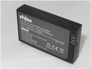 vhbw Li-Polymer Akku 600mAh (3.7V) für Drohne Multicopter Quadrocopter Parrot Minidrone Jumping Sumo, Rolling Spider wie PF070071.