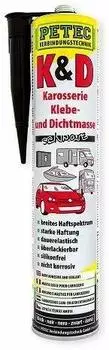 Petec Karosserie Klebe- und Dichtmasse Karosseriekleber, 310 ml, schwarz