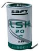 SAFT - Saftbatterie Lithium 3,6V 13Ah LSH20 D Größe - LSH 20 - Fils +...