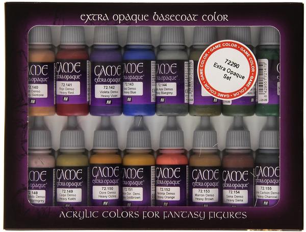 Vallejo Game Color Extra Opaque Basecoat Colours 16 (all)