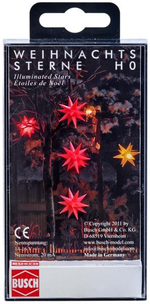 Busch Model 3 leuchtende Weihnachtssterne rot (5416)