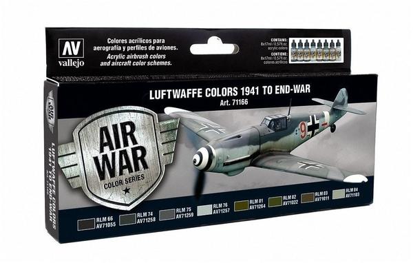 Acrylicos Vallejo Farben Set Luftwaffe 1941 to end-war (71166)
