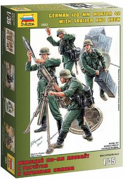 Zvezda Figuren WWII Dt.Mörser-Trupp 4er Set (500783583)