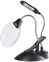 Lupenlampe mit LED Vergr&ouml;&szlig;erung 2+4fach schwarz