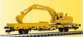 Kibri Niederbordwagen mit ATLAS Bagger GleisBau, Fertigmodell (26250)