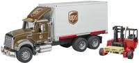 Bruder MACK Granite UPS Logistik-LKW mit Mitnahmestapler