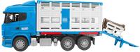 Bruder Scania R-Serie Tiertransport–LKW mit 1 Rind