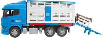 Bruder Scania R-Serie Tiertransport&ndash;LKW mit 1 Rind