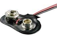 Beltrona 9V-T-Clip Batterieclip 1x 9V Block Druckknopfanschluss (L x B x H) 26 x 13 x 8mm