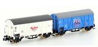 HOBBYTRAIN H24912 N 2er-Set Gedeckte Güterwagen der DB PrilWarsteiner