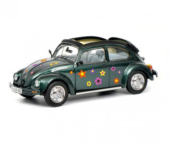 Schuco VW Käfer Open Air "Blumen-Dekor", grün 1:43 (389500)