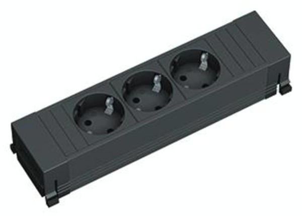 Bachmann Power Frame 3-fach Steckdosenturm schwarz 317.117