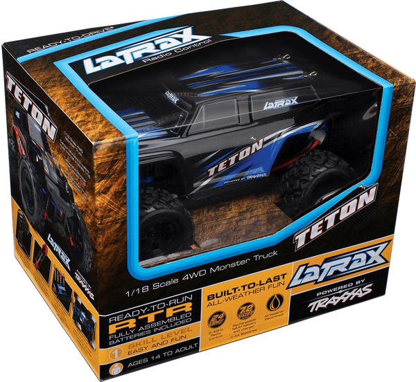 Traxxas LaTrax Teton 1/18 Scale 4WD Monster Truck (76054-1blue)