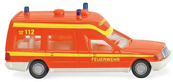 Wiking Feuerwehr - Krankenwagen (MB Binz) – tagesleuchtrot (060701)