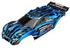 TRAXXAS TRX6718X Karosserie komplett Rustler 4X4 blau + Aufkleber mit Karohalterung