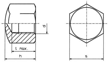 TOOLCRAFT M4 D917-STAHL:A2K 194783 Sechskant-Hutmuttern M4 Stahl verzinkt 10St.